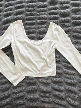 Lululemon Athletica White Crop Top